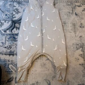 Cozy Beige Kids Sleep Sack with Duck Pattern